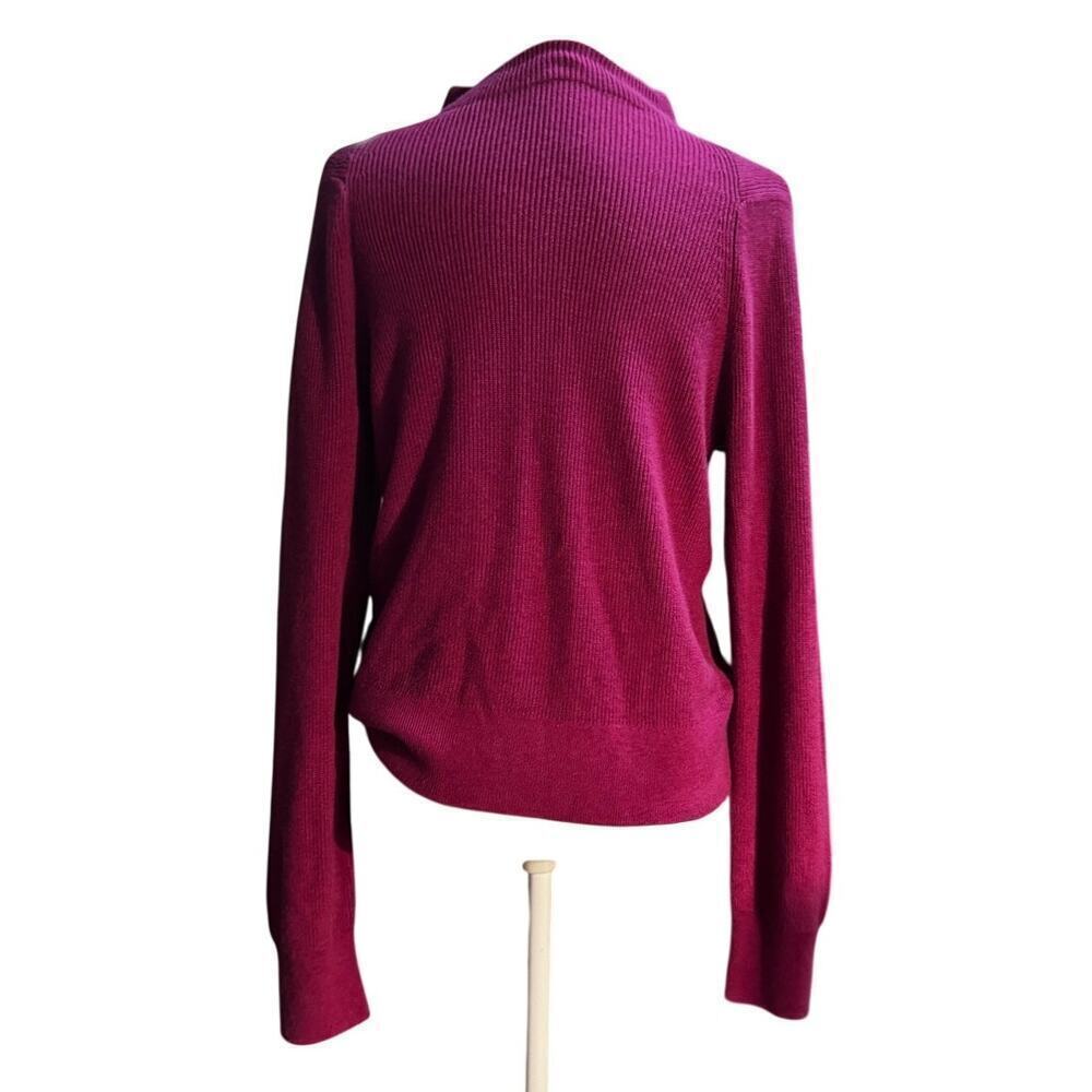 Lululemon Wild Berry Mock Neck Ribbed Sweater Athleisure Core Estimate Size M/L - Picture 4 of 6